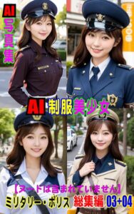 AI写真集 AI制服美少女 ミリタリー・ポリス 総集編 03＋04