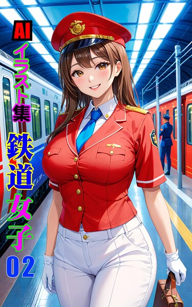 AIイラスト集 鉄道女子 02----